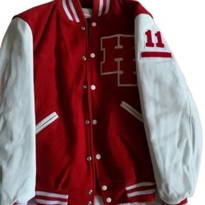 Red and White Varsity Jacket